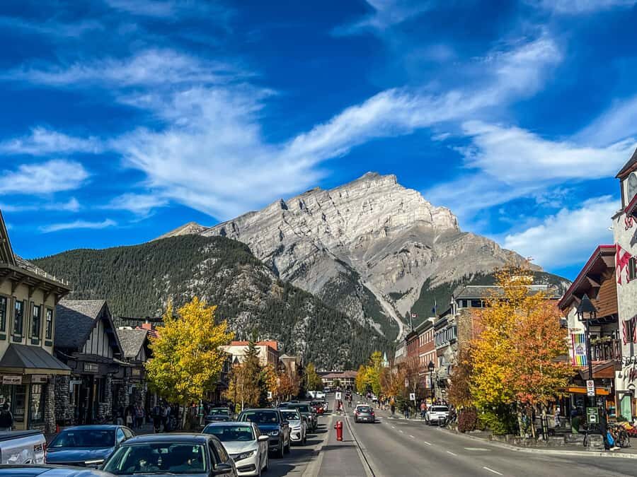 Louise, Moraine/Johnston Canyon, Minnewanka & Banff Town - Passing Three Sisters and Castle Mountain on the way to Lake Louise