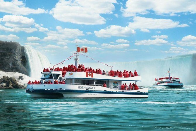 Luxury Niagara Falls Day Trip from Toronto with Cruise and Lunch - Journey Behind the Falls and the Hornblower boat: pick your wet-hours