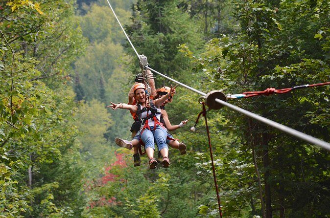 Mont-Catherine Ziplines - Your Four Mega Lines: Distances, Height, and the Feel of Each Run