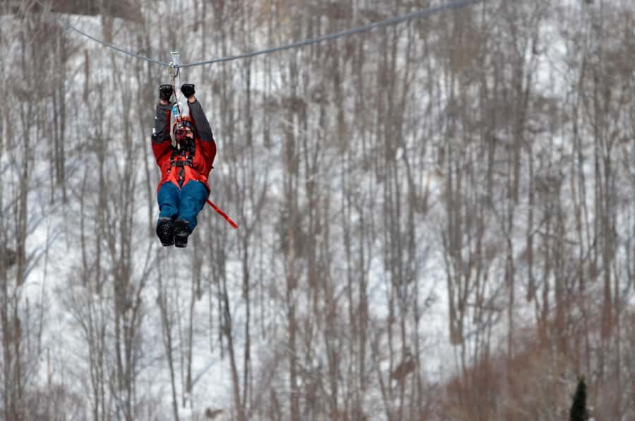 Mont-Catherine: Ziplines & Hike - Zipline #2: 2,132 feet across the treetops, with another warm-up break