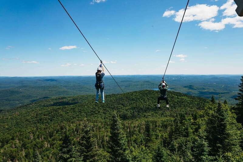 Mont Tremblant: Summit Zip-Lining Tour with 5 Zip Lines - Sommet des Neiges: check-in, gear, and the moment you get harnessed