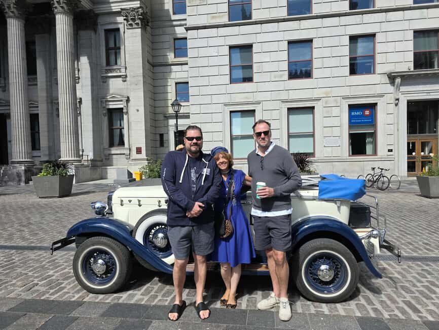 Montreal: An unforgettable guided tour in a vintage 1930s convertible car - Quick guide to languages and comfort on the ride