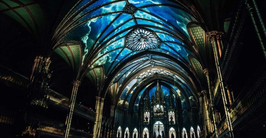 Montreal: AURA Experience at Notre-Dame Basilica and Cruise - Boat comfort and the bistro: plan for kids, insects, and no-cash payments