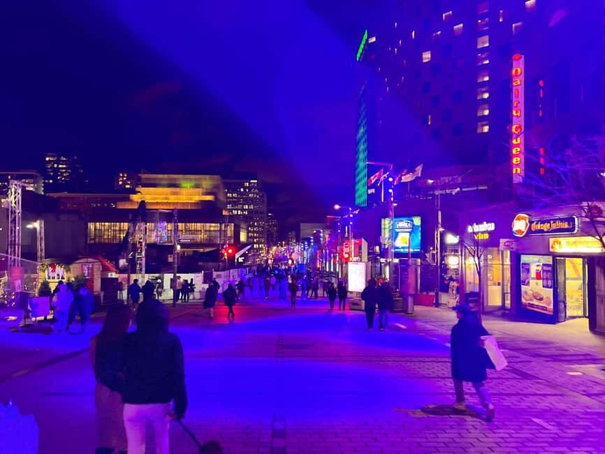 Montreal: Christmas Lights Private Walking Tour - Place des Arts at night: arts, sound, and the city’s rhythm