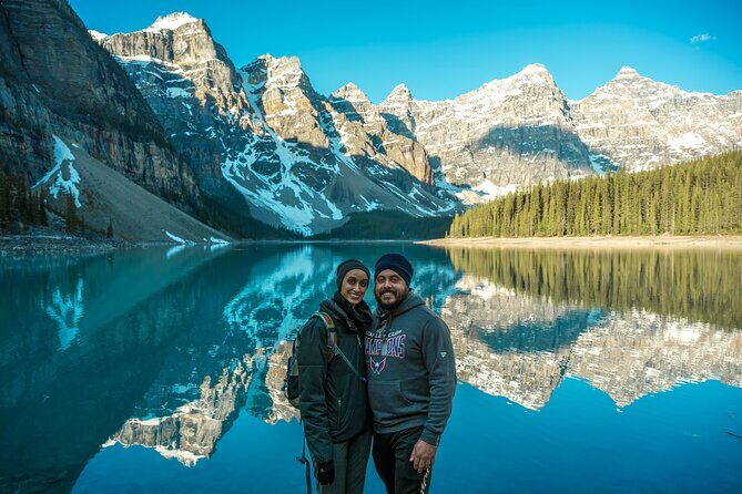 Moraine Lake Sunrise & Lake Louise Golden Hour Experience - Moraine Lake sunrise: hot drinks, blankets, and the Rockpile trail