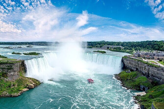 Niagara Falls Evening Tour with Boat, Journey, Dinner & Fireworks - Table Rock Welcome Centre: your close-up viewing anchor