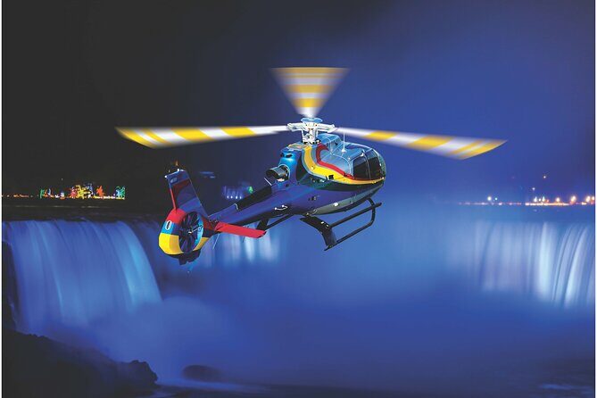 Niagara Helicopters Winter Lights at Night Tour - Horseshoe Falls to Clifton Hill: the final sweep you remember