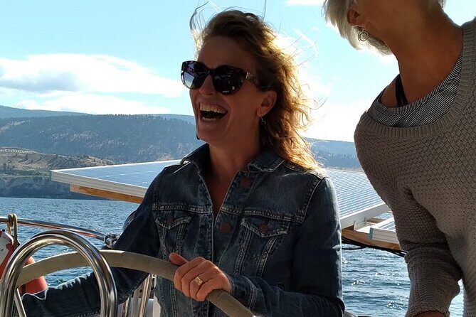 Okanagan Lake Sailing Tour from Penticton & Naramata BC - Dan and Robyn’s Helm Lessons (Even If You’ve Never Sailed)