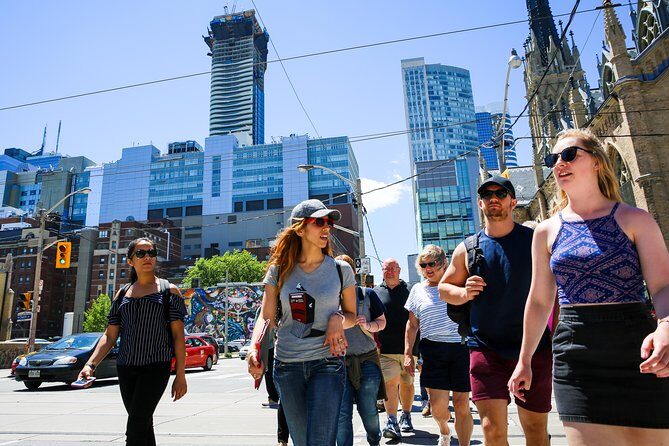 Old Town Toronto History Walking Tour - The “Times Square” Moment: LED Screens, Buskers, and Street Noise