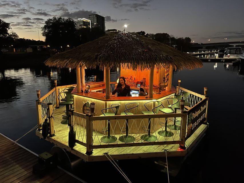 Ottawa: Floating Tiki Bar Cruise on the Ottawa River - Music, karaoke energy, and the vibe inside the floating palapa