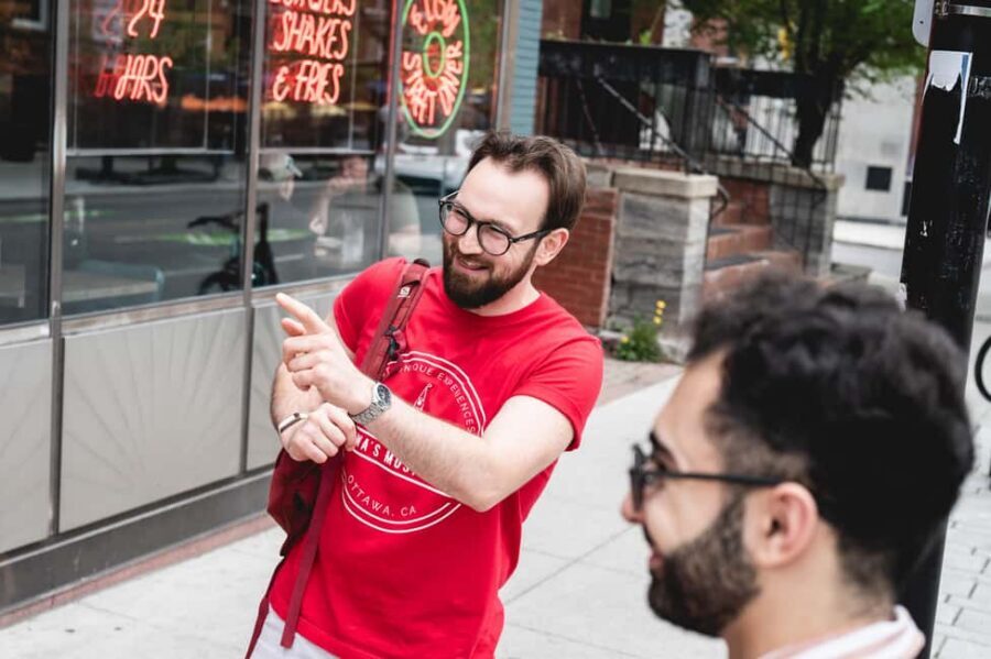 Ottawa: Most Unique Poutine Tour - Guide vibe: Trevor and Spencer keep the group talking
