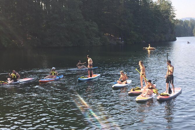 Paddling Thetis Lake - The protected swim alcove: fun, but only when you’re ready