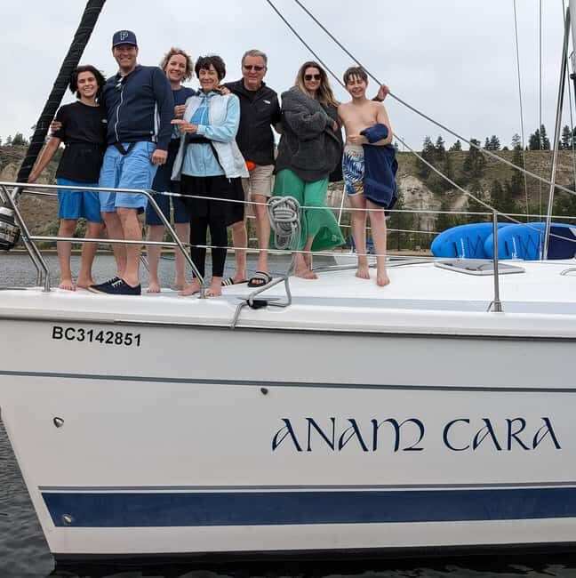 Penticton Okanagan Lake: Sailing Tour - Swim and Paddleboard Stop on Warm, Clean Water