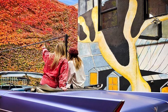 PRIVATE 3-hour COMPLETE tour of Montréal in convertible Cadillac - Plateau Mont-Royal: row-house colors, murals, and changing communities
