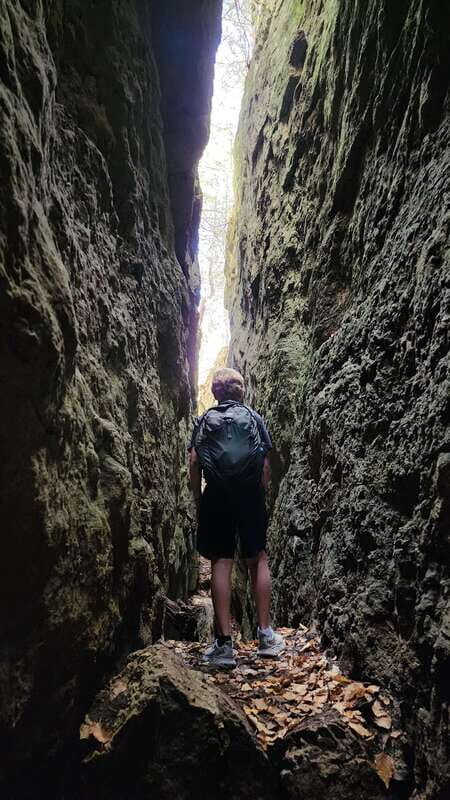 Private Nottawasaga Bluffs Caves Hike - Creemore/Collingwood - Freedom Rock and the Tomb: Aphorisms Carved in Stone