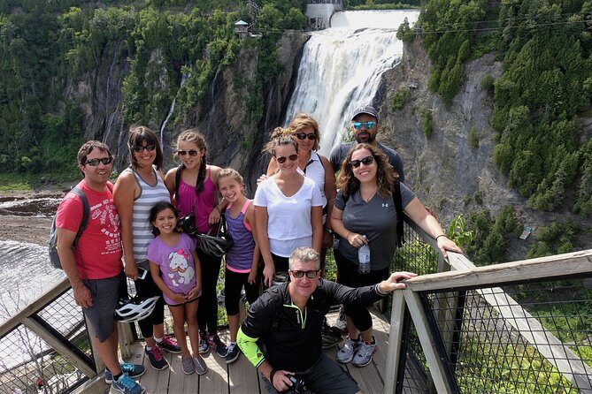 Quebec City : Bike Excursion to Montmorency Falls - Parc de la Chute-Montmorency: cable car views and the footbridge moment