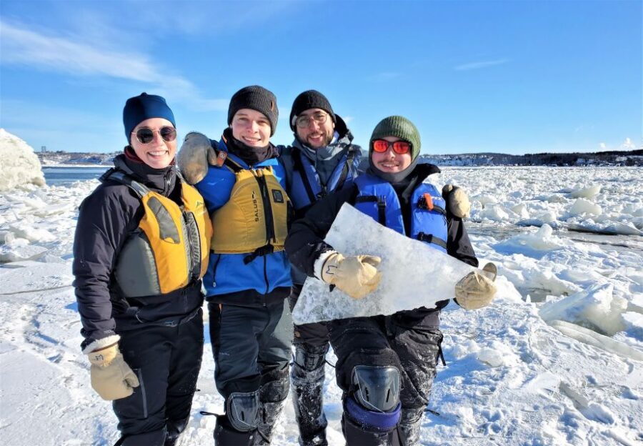 Quebec City: Ice Canoeing with Hot Chocolate & Sauna - Guides with energy, plus GoPro photos/videos after your outing