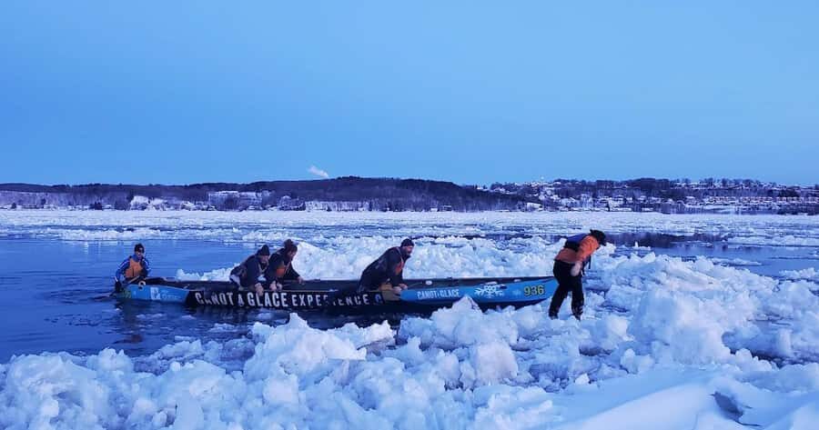 Quebec City: Sunset Ice Canoe Experience with Sauna - Out on the St. Lawrence at Sunset: Canoeing, Walking Stops, and Hot Chocolate on Ice