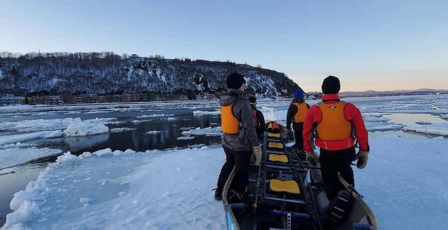 Quebec City: Sunset Ice Canoe Experience with Sauna - The Return to Land: Lounge Time, Coffee or Beer, and a Panoramic Sauna
