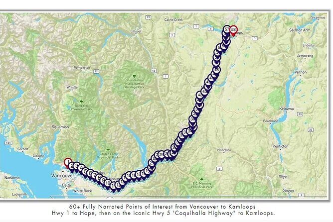Smartphone Audio Driving Tour between Kamloops and Vancouver - Practical tips: how to get the best experience without the annoying parts