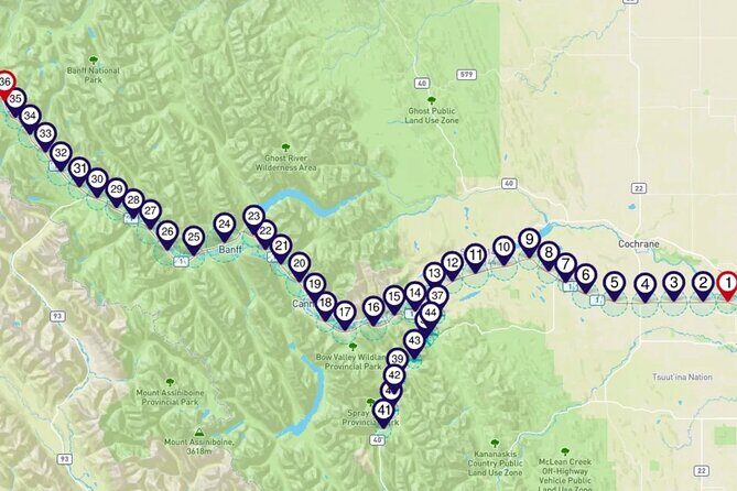 Smartphone Audio Driving Tour between Lake Louise and Calgary - Lakes, Parks You Pass By, and the Area’s Different “Feel”