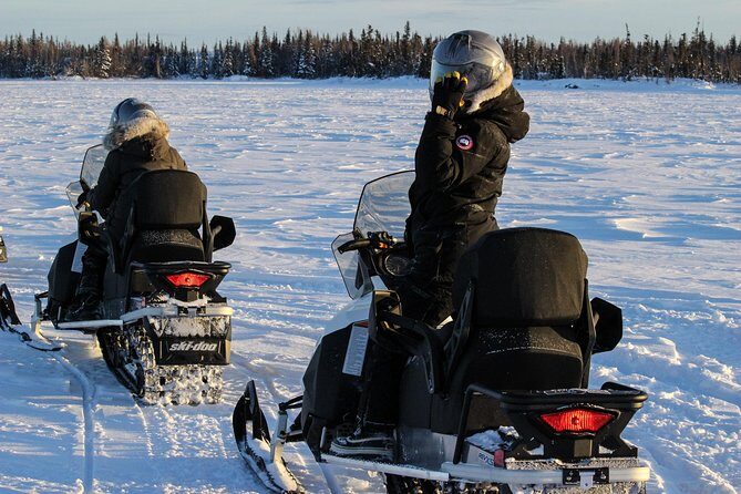 Snowmobile Tour from Yellowknife - From Hotel Pickup to the Snowmobile Lodge (Air-Conditioned for a Reason)