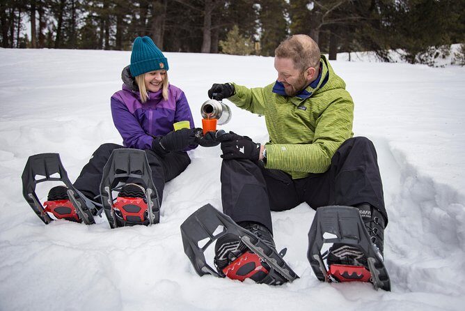 Snowshoeing Tour to the Paint Pots - Hot chocolate and maple taffy made in the snow