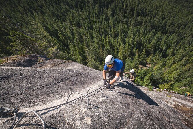 Squamish Via Ferrata Adventure - The short hike through old-growth woods to Howe Sound