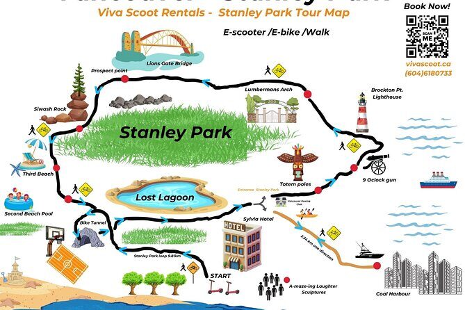 Stanley Park Seawall E-scooter Rental with Self Guided map - Brockton Point Totem Pole: A Classic Stop You’ll Be Glad You Made