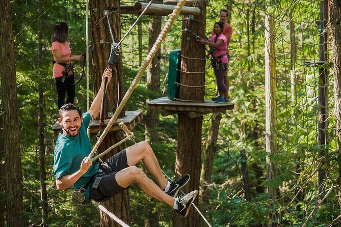 Summer Day Ticket at TAG - Morning picks: zipline, aerial obstacle course, and cedar trail calm