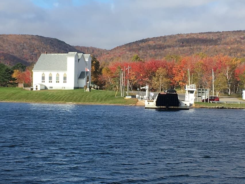 Sydney: Highland Village & Bell Museum Cruise Excursion - Little Narrows ferry and the road to Baddeck