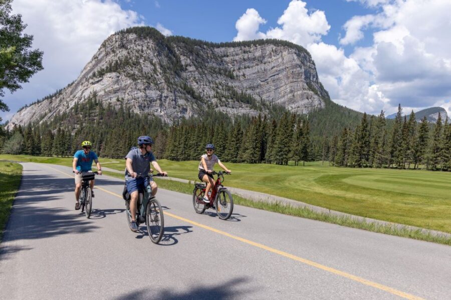The Local Banff Explorer - E-Bike Tour - Bow River and Bow Falls: movement, sound, and wide views