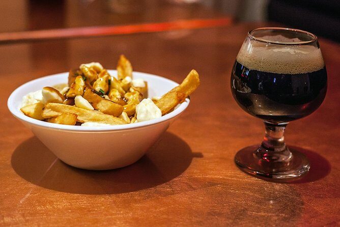 The Montreal Craft Beer Tour / Brewpub Experience - Le Saint-Bock: poutine + two craft beers to start strong