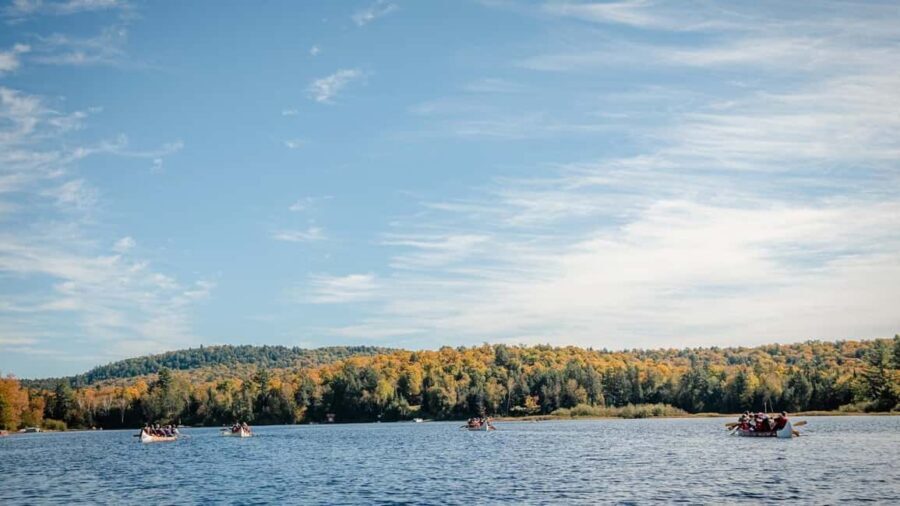 Toronto: Algonquin Park and Ragged Falls Day Trip - Ragged Falls and the canoe on the Oxtongue River