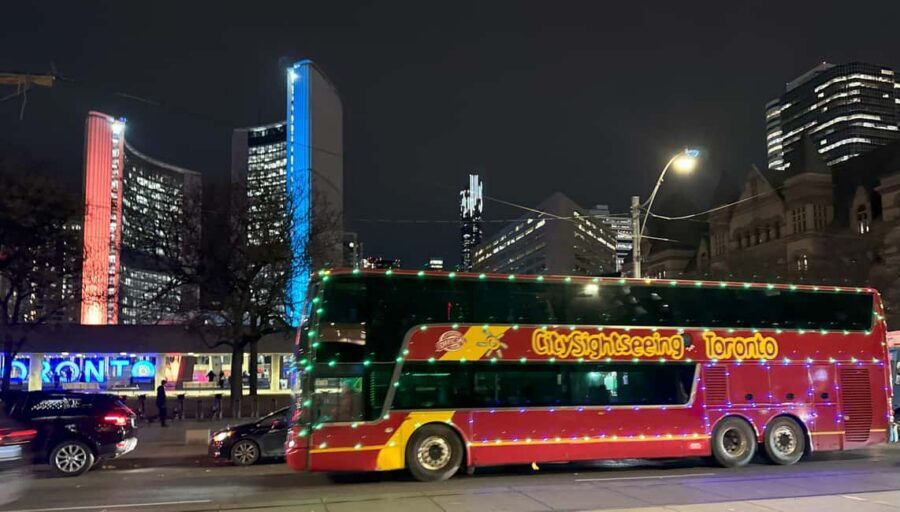 Toronto: Festive Lights Bus Tour - Night Views From the Upper Level: What You’ll Actually See