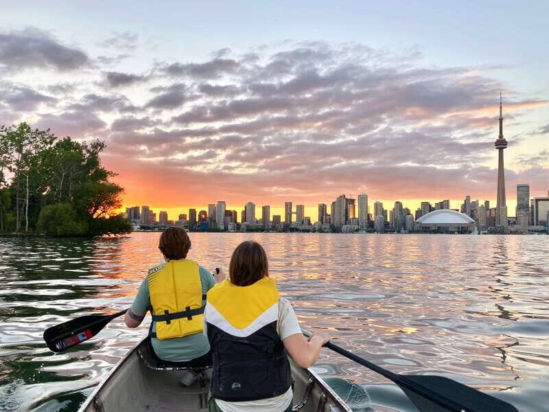 Toronto Islands: Sunset Canoe Tour - Bird Sanctuary, Donout Island, and the 1905 bridge moment