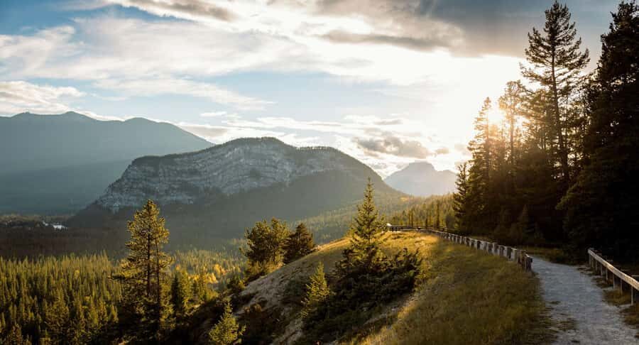 Two Hearts, One Horizon – Private Honeymoon in the Rockies - Fairmont Banff Springs from the Surprise Corner viewpoint
