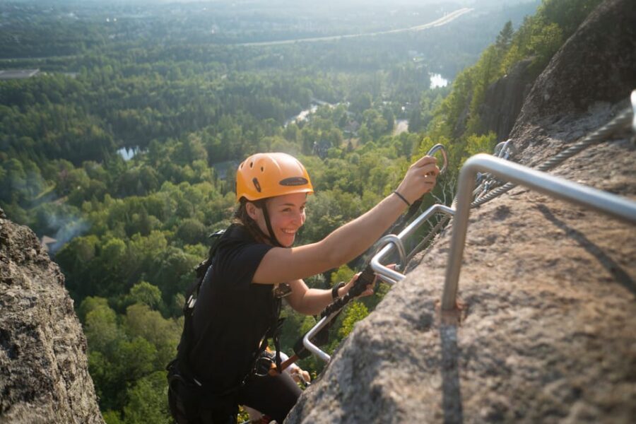 Tyroparc: Via Ferrata and Hiking in the Laurentians - Climbing Cap Beauséjour: What the Via Ferrata Really Feels Like