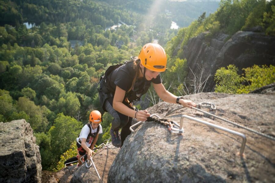 Tyroparc: Via Ferrata and Hiking in the Laurentians - Reaching the Top: Panoramic Views Across Sainte Agathe-des-Monts