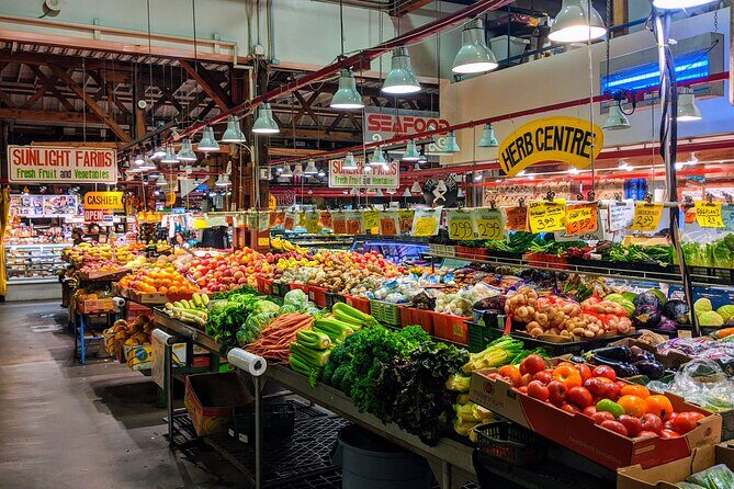 Vancouver Cruise Transfers/ Pre & Post Cruise City Sightseeing Tour Private - Granville Island: the best place to trade views for snacks and gifts