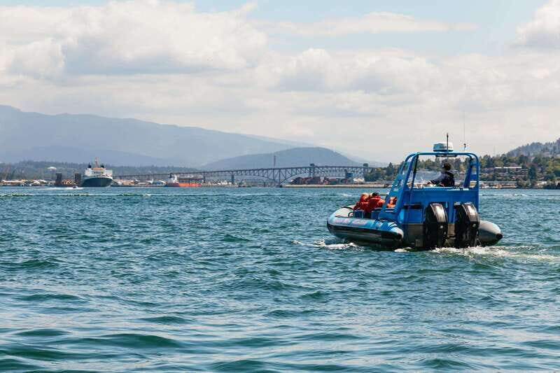 Vancouver: Indian Arm and Granite Falls Zodiac Boat Tour - Harbor highlights: Granville Island, English Bay, and Stanley Park from the water