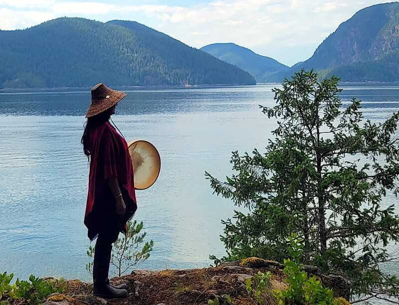 Vancouver Island: People Water Land - Indigenous & Whales - Aupe village site: Homalco interpretation, stories on the ground, and cedar bracelet making