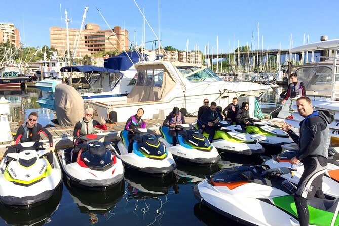 Vancouver Jetski Tour with Dinner on Bowen Island - Safety gear, protective equipment, and the one-day boater’s license