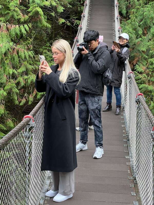 Vancouver: Rainforest Waterfall Hike and Suspension Bridge - Crossing the Suspension Bridge for a Safe Thrill