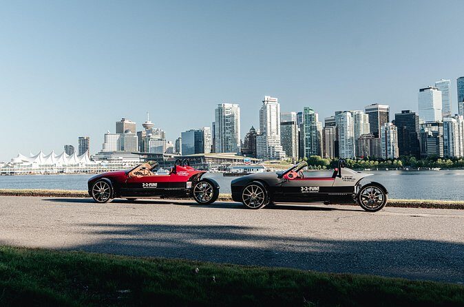 Vancouver Signature Highlights Open Air Roadster Tour - English Bay and the Laughing Men: coastline energy in motion