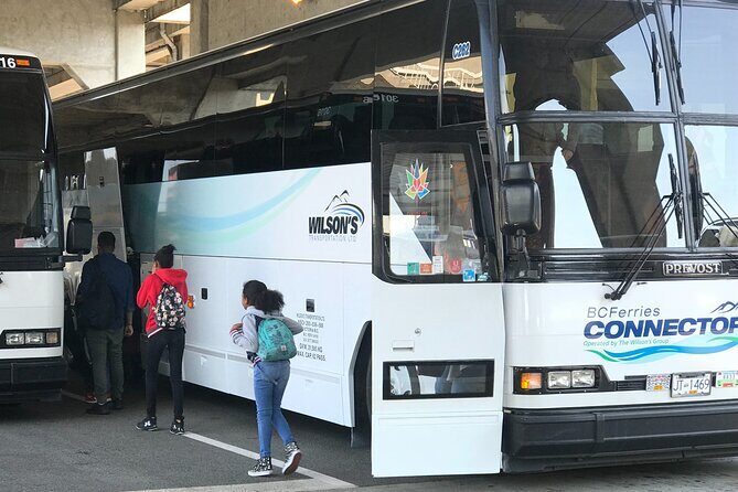 Vancouver to Victoria - Vancouver Airport (YVR) Pickup - Coach Bus Transfer - The Downtown Win: Capital City Station Behind the Empress