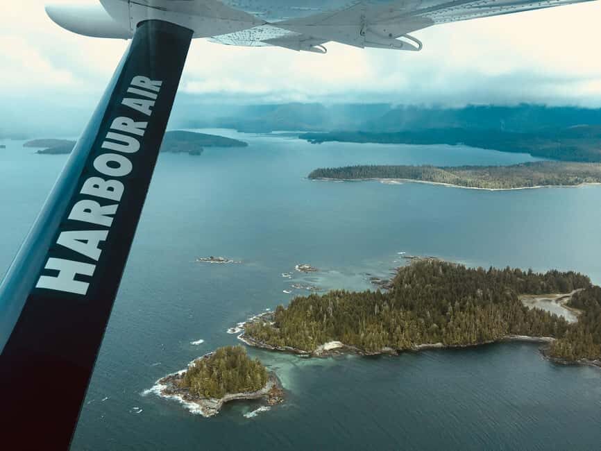 Victoria: Extended Scenic Panorama Seaplane Tour - Over Saanich Peninsula toward Sidney: farmland, forests, and Elk Lake