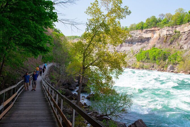 VIP "Adult Only" Tour Package includes the Boat to the Falls - White Water Walk: a quarter-mile boardwalk on Class 6 rapids