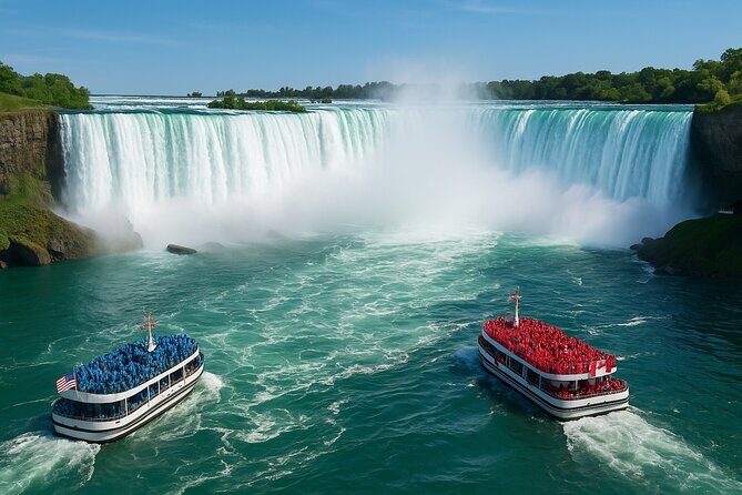 Walking Tour + Boat Ride + Skylon Tower Observation Deck (Canada) - Niagara City Cruises Boat Ride vs Flying Theatre in Winter