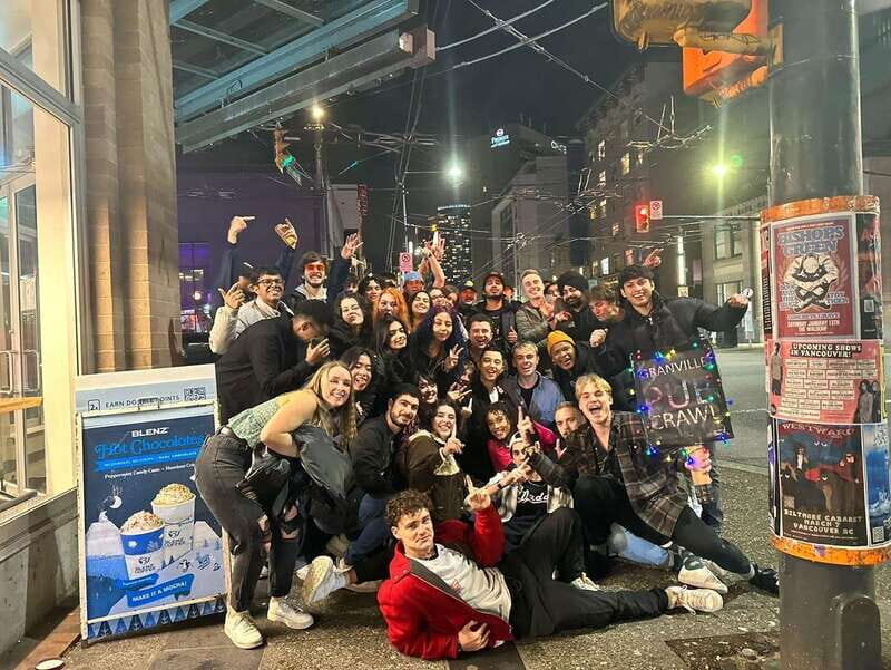 West Coast Party Crawl - Route A - Where you start on Granville, and why timing matters